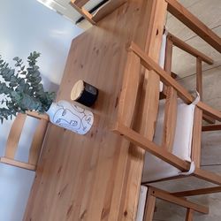 Wood table and 4 chairs