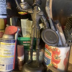 Bronze Warrior With Spear And Shield