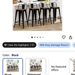 Metal bar stools 