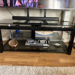 Glass 2 Shelf TV Stand 65’