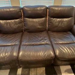 3-Seater Genuine Leather Recliner