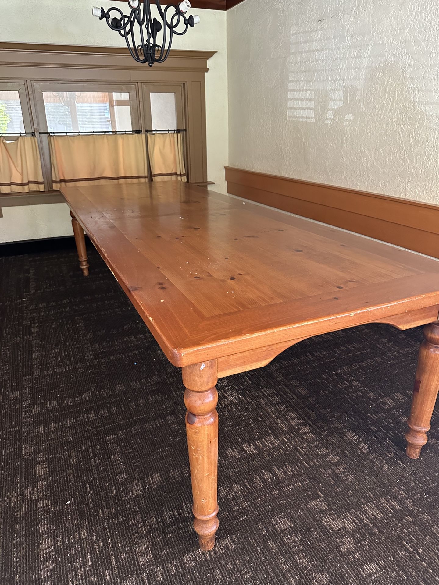 Wooden Dining Table 10’FT