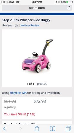 Pink push car