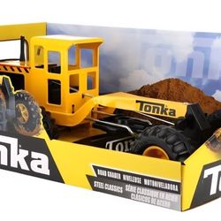 Tonka Steel Classics Road Grader - Made with Steel & Sturdy Plastic, Yellow 