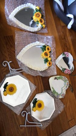 Flower Hearts Decorative Wall Mirror