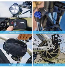 Electric Bike 26" Fat Tire Electric Bike for Adult, 25mph Peak 750W 48V 10.4Ah Removable Lithium-Ion Battery Electric Mountain Bike, 3H Fast Charge, L