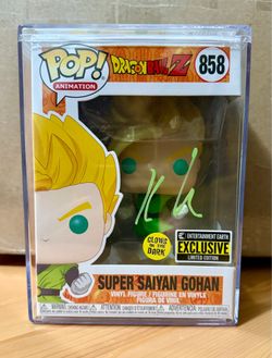Funko Pop! Dragon Ball Z #858 Super Saiyan Gohan Glow Kyle Hebert Autographed