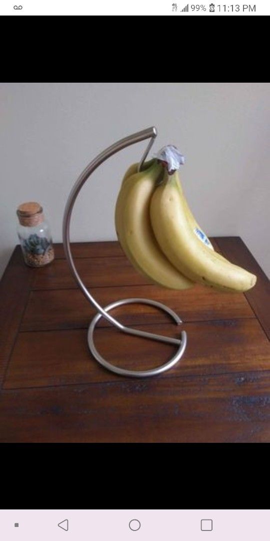 Sturdy, Countertop Banana Hanger from Bed, Bath & Beyond. Stainless Steel Banana Holder - Excellent Quality, Like New!