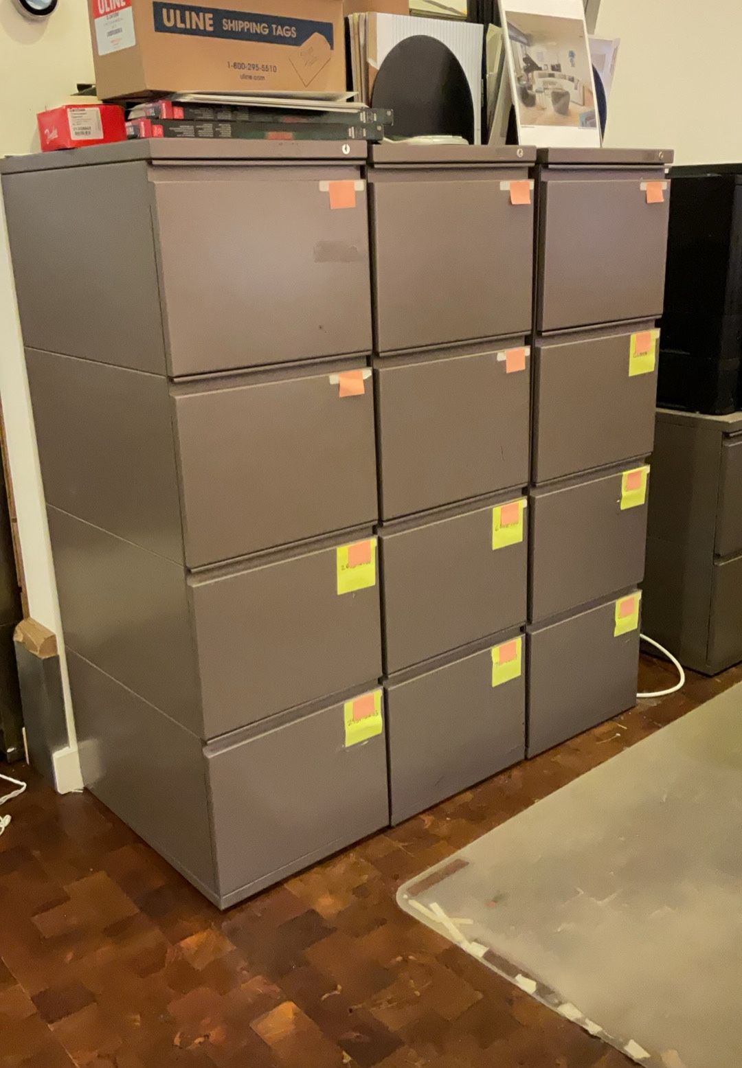 Herman Miller 4-Drawer Filing Cabinet (8 Available, Tan/Brown)