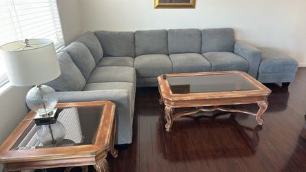 Large Gray Sectional Sofa for Sale – Great Condition