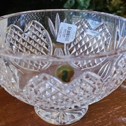 Waterford 8" Lead Crystal Wedding Heirloom Bowl 