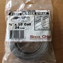 Galvanized Steel Hanger Strap - 3/4” X 10’ Coil, 24 Gauge - NEW