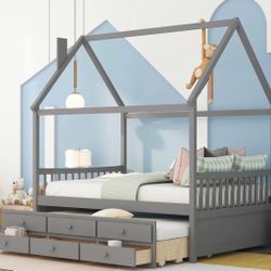Full And Twin Bed With Frame