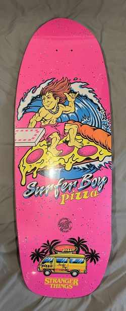 Santa Cruz x Stranger Things SURFER BOY PIZZA skateboard deck 1 of 520