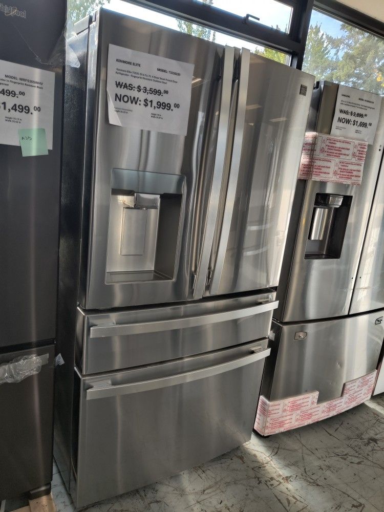 New KENMORE ELITE 29.6 Cu. Ft. 4-Door Smart French Door Refrigerator- Finger Print Resistant