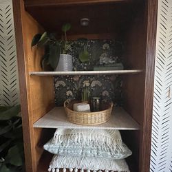 Boho MCM Vintage Shelves & Cabinet