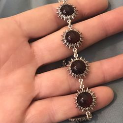 Amber &  Silver Bracelet 