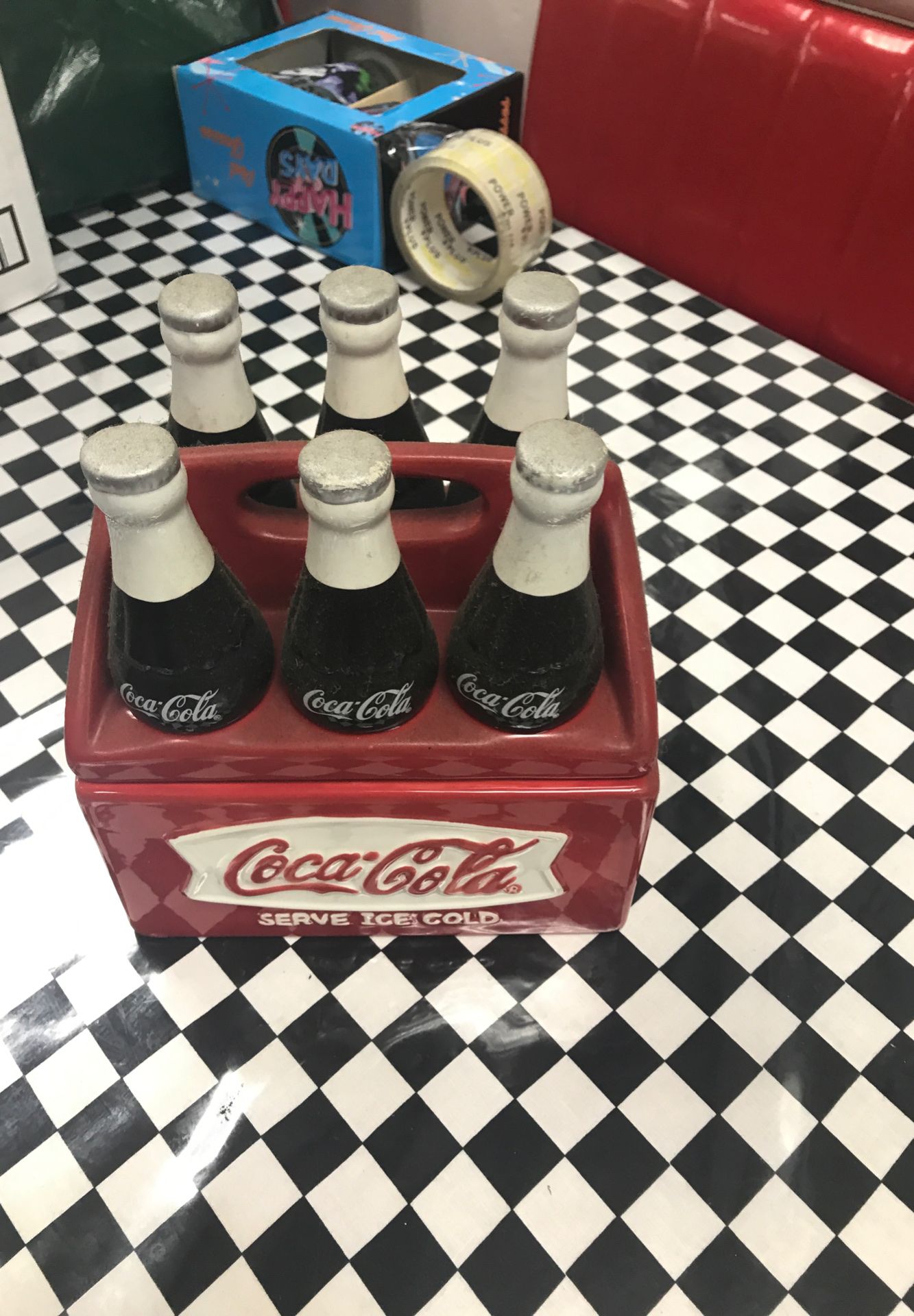 Six pack Coca-Cola cookie jar like 4 x 6
