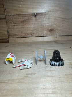 Star Wars Mini Figures X-Wing Fighter Darth Vader Pilot Helmet #scrappy