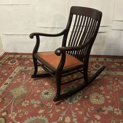 Early 1900’s Rocking Chair with Curved Spindles