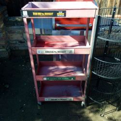 Tool Rack Red With Wheels On Bottom Just $20 Only 🔥 Good Deal You Should Hit Me Up