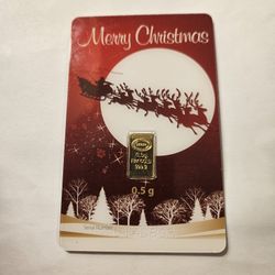 .5 Gram Gold Bar Christmas Theme