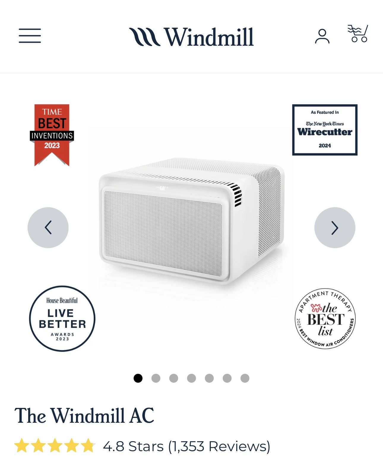 NEW Windmill 8000 BTU Window AC Unit