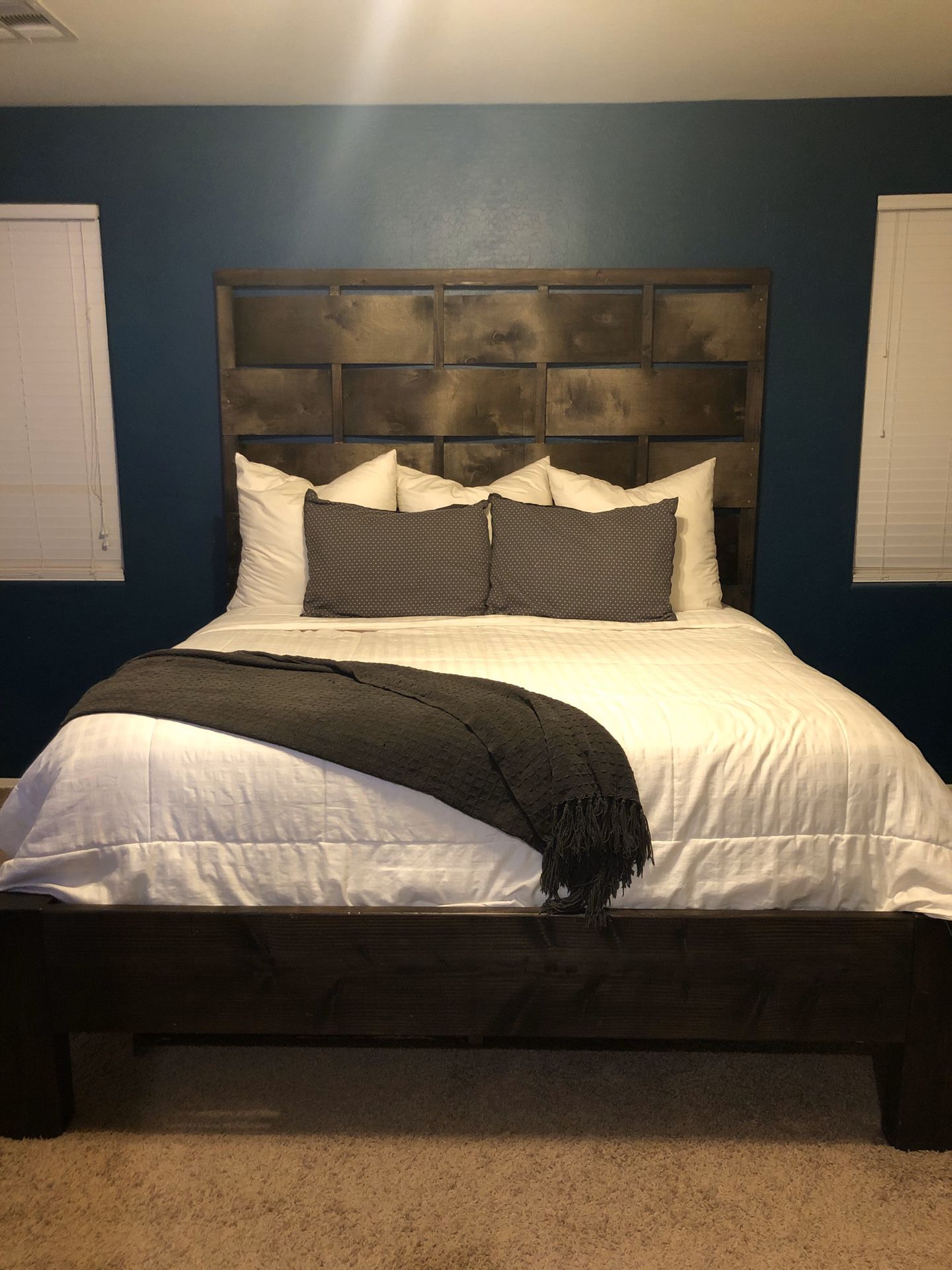 King Bed Frame and Headboard - Handmade