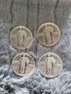 4 Walking Liberty Quarters 🗽