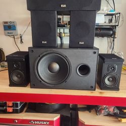 KLH Surround Speakers & JBL Subwoofer 