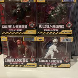 Godzilla Kong - Set Of Four Die Cast Metal 