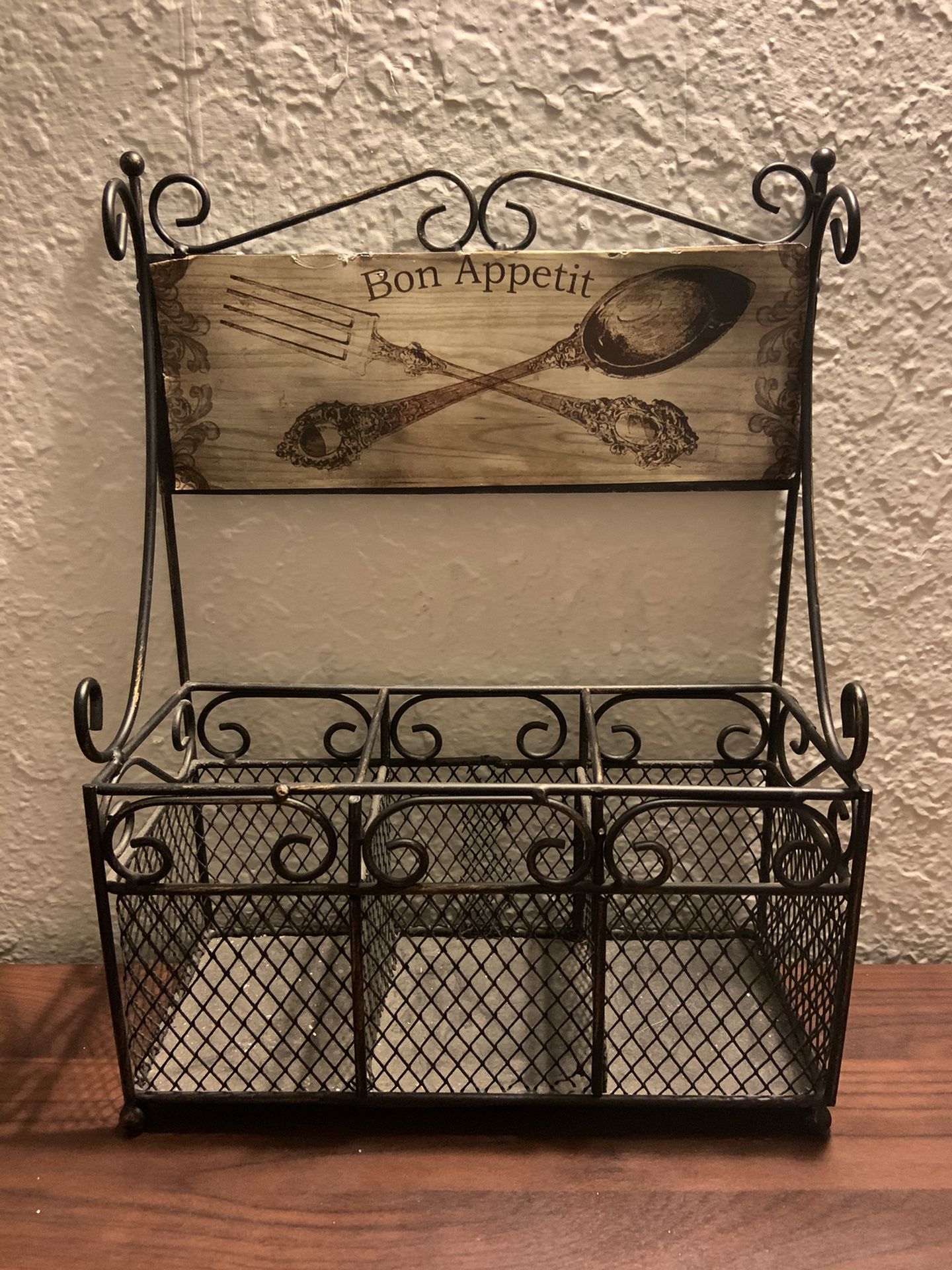 Metal kitchen storage stand hanger