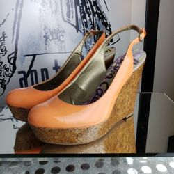 Sam Edelman Orange Wedge Heel Size 9.5