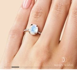 moonstone ring and necklace 