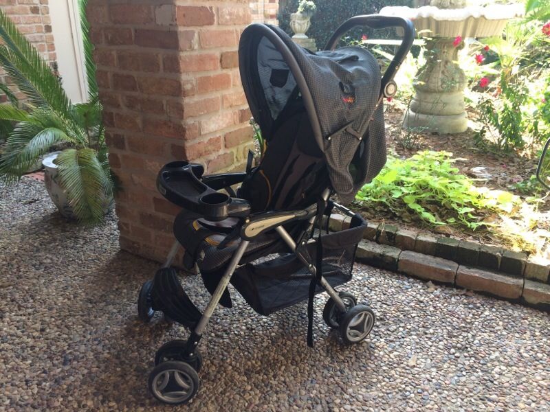 Combi baby stroller grey lots of storage