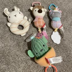 Skip Hop Bandana Buddies Baby Activity Chime & Teether Stroller Toys