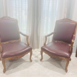 Vintage French Louis XV Carved Armchair 100% Wood 