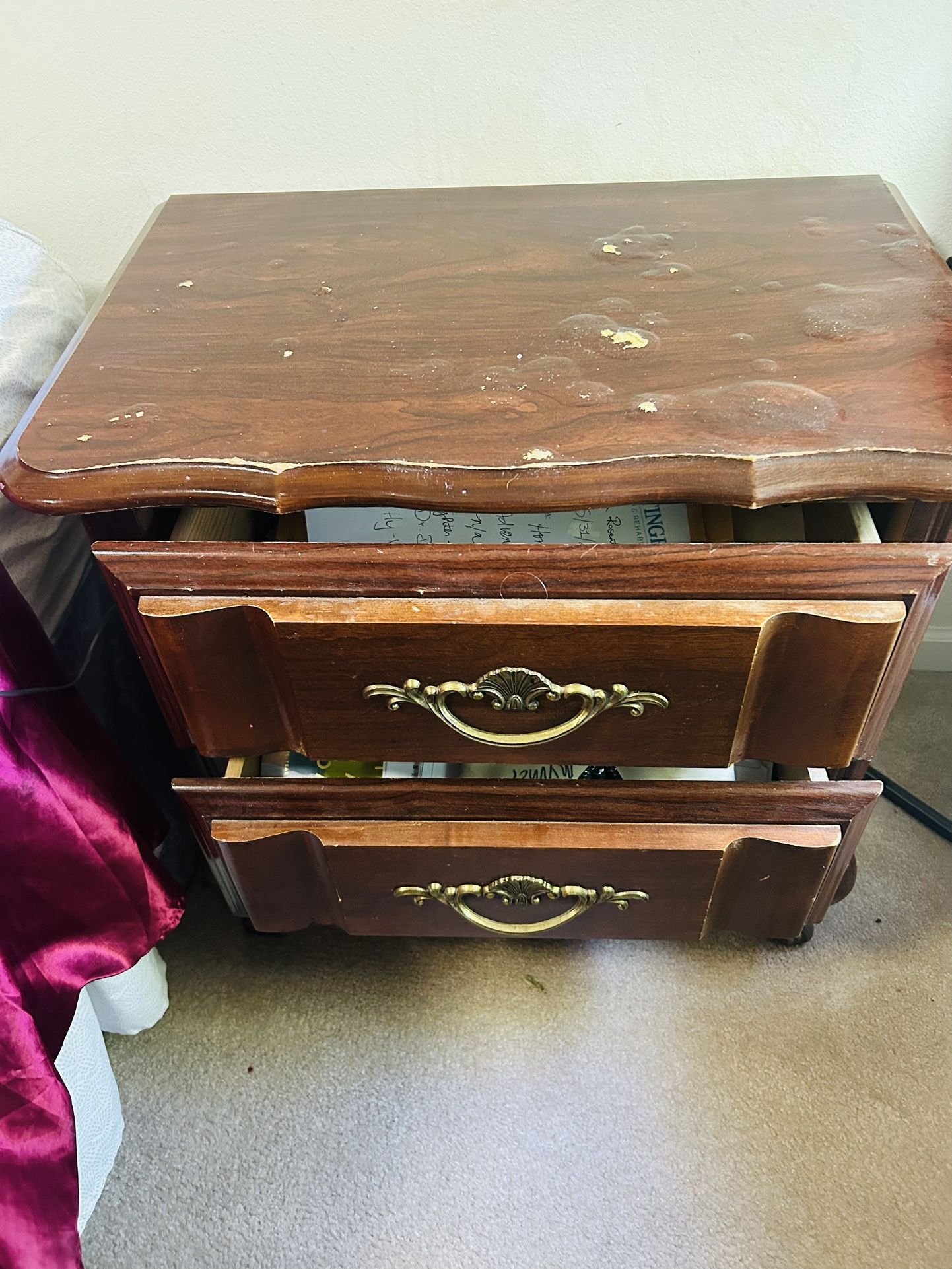Queen Headboard And Night Stand
