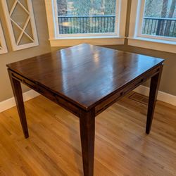 Dining Table, Six Chairs, And Leaf