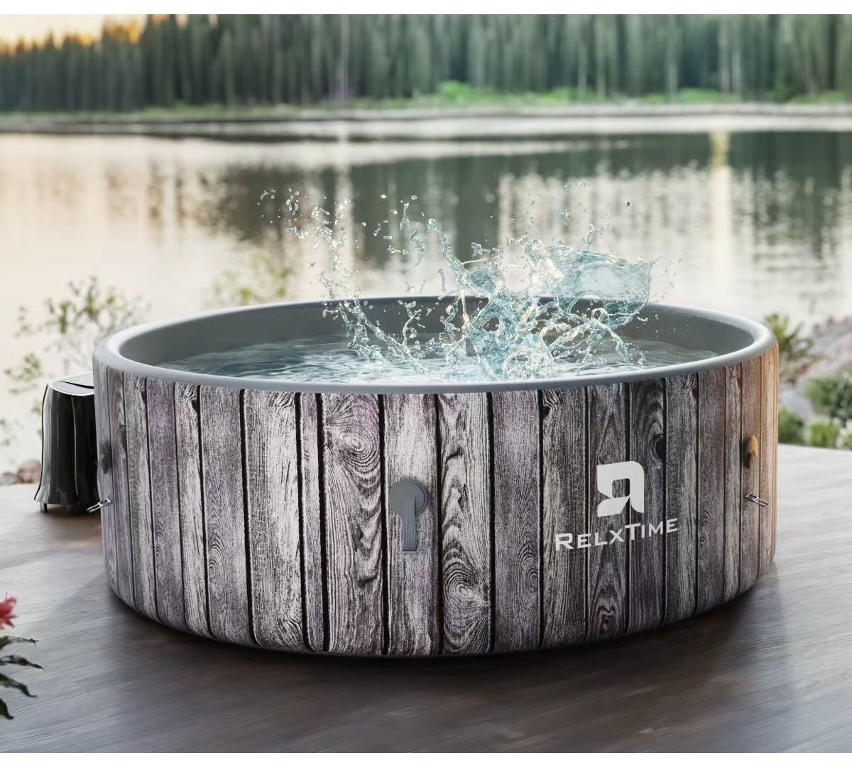 RELXTIME 71" Outdoor Inflatable Spa Hot Tub, 4–6 Person Relaxing Bubble Jacuzzi