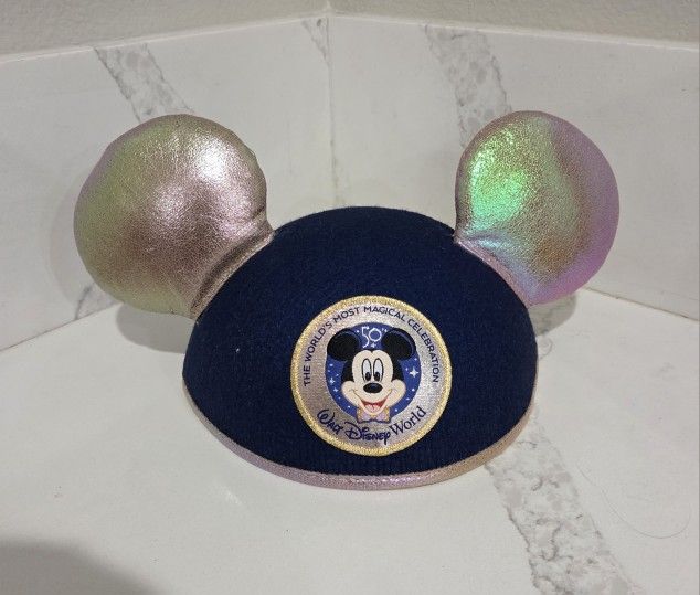 Walt Disney World Parks 50th Anniversary Adult One Size Mickey Mouse Ears Hat