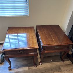 Cherry Wood End Tables