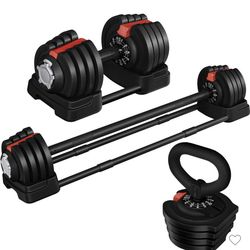 3-40lbs 3-In-1 Quick-Adjust Dumbbell Weight Set With Anti-Slip Handle for Home Gym