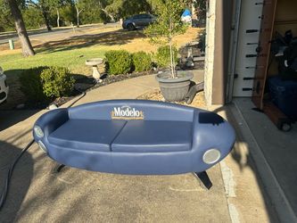 Bluetooth speakers + ice chest + sofa