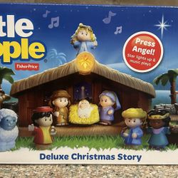 Fisher price LITTLE PEOPLE DELUXE CHRISTMAS STORY Musical Lights  NATIVITY SET 