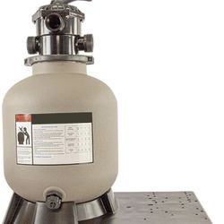 RxClear® 19" Inch Sand Filter for Above Ground Pools | 175 lbs. Sand Capacity | Swimming Pool Filters with Valve & Base