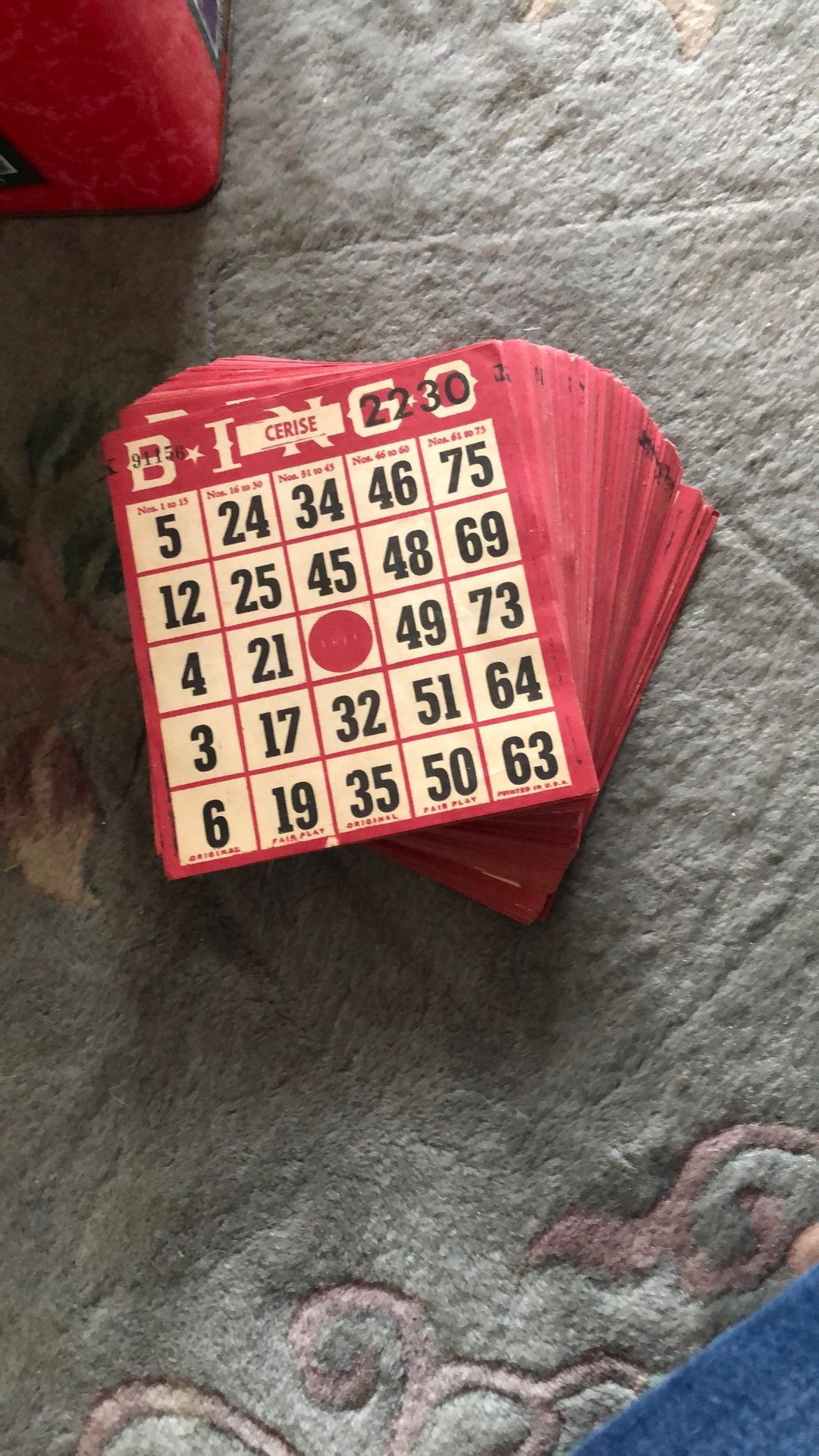 Vintage Bingo Cards