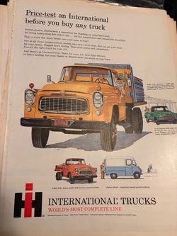 International Trucks Vintage Print Advertisement