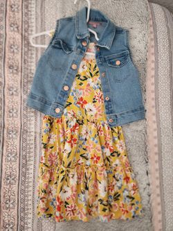 Girls dress and denim jacket