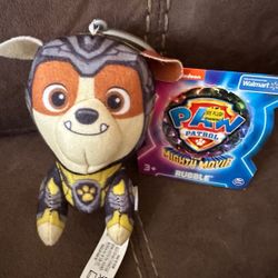 New paw patrol plush on clip